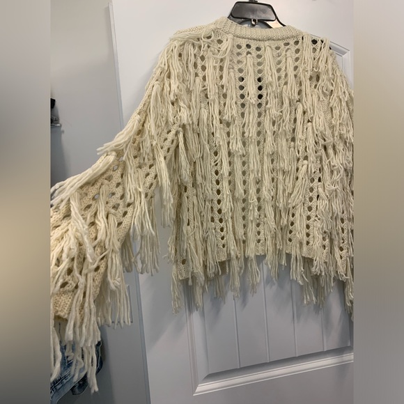 Womens Shaggy Fringe Cardigan Size S NWT - Picture 5 of 5